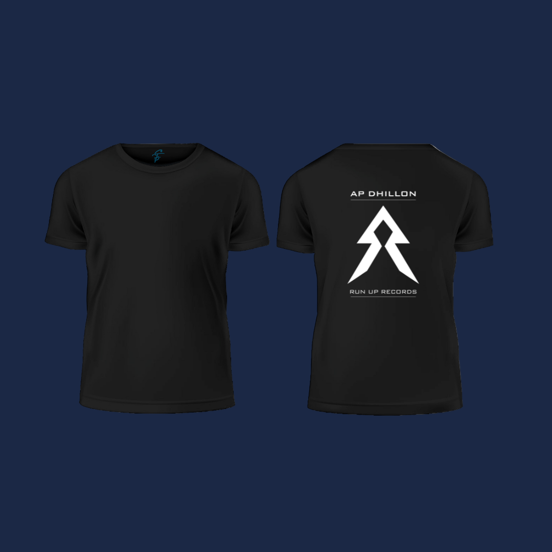 AP DHILLON, RUN UP RECORDS, T-Shirt, 100% Cotton